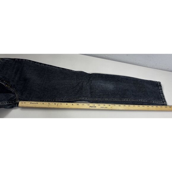 Levi's Sz 3 (Actual 22x28) High Rise 17525-0267 USA 100% Cotton Black Jeans EUC - Picture 8 of 10